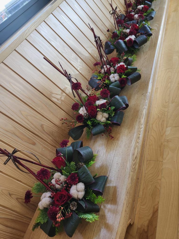 深紅のクリスマスアレンジメント②