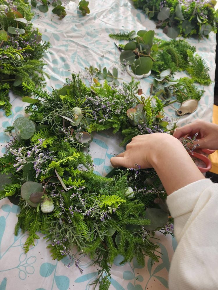 生花クリスマスリース②