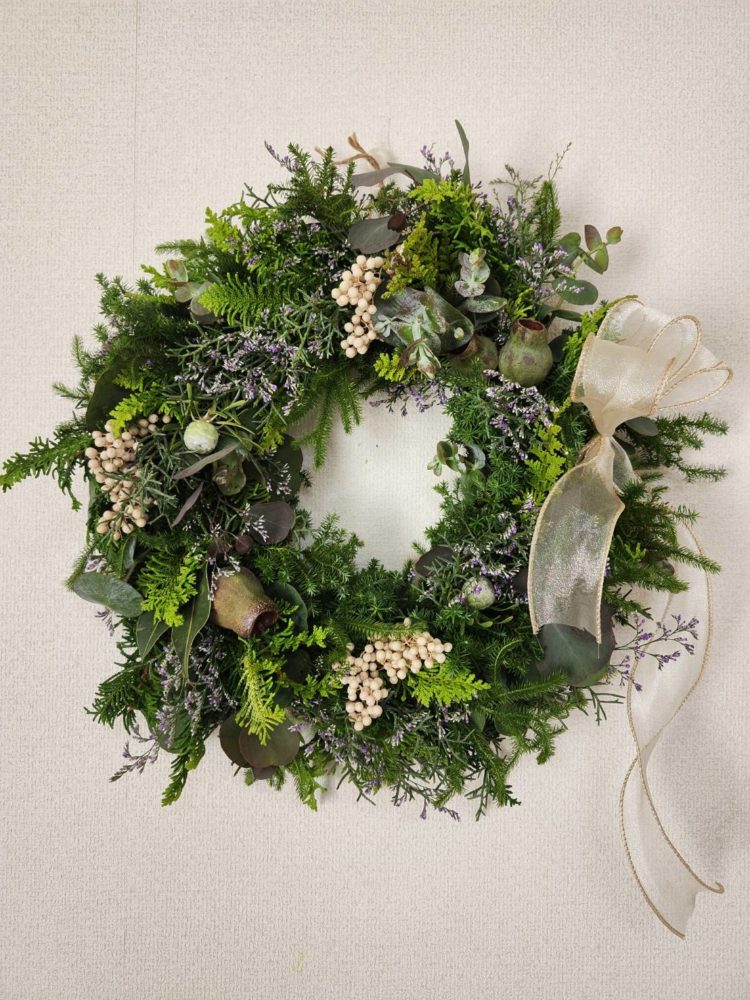 生花クリスマスリース①