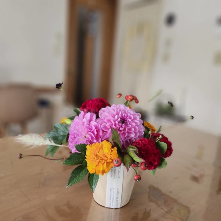 10月基礎クラスの生花レッスン②