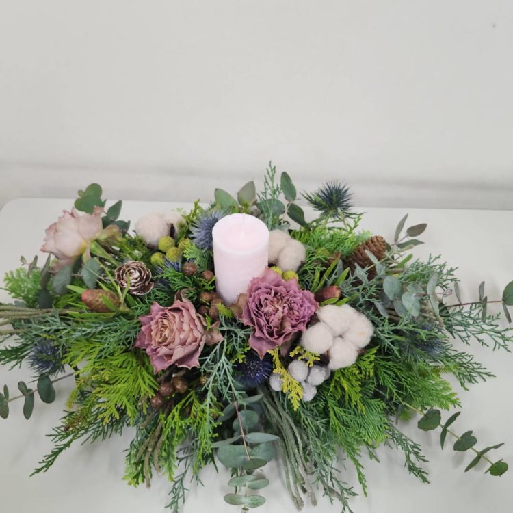 12月の米沢レッスン［生花コース・クリスマス］②