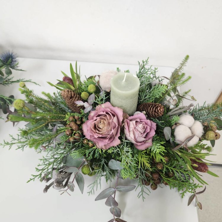 12月の米沢レッスン［生花コース・クリスマス］③